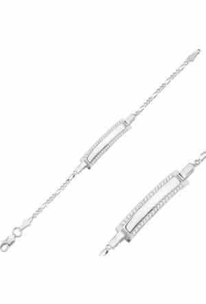 Kinderarmband mit Zirkonia-Umrandung aus 925er Silber – Ansicht 2