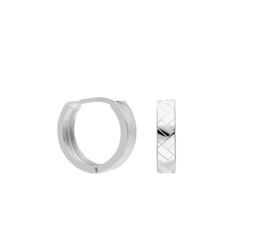 Basic Block Ohrringe aus 925er Silber – Ansicht 2