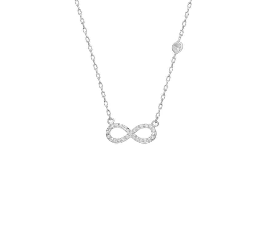 Infinity-Halskette aus 925er Silber – Ansicht 2