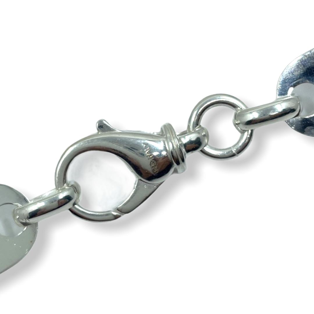 Plattenkette 16 mm aus 925er Silber, 72 cm – Ansicht 3