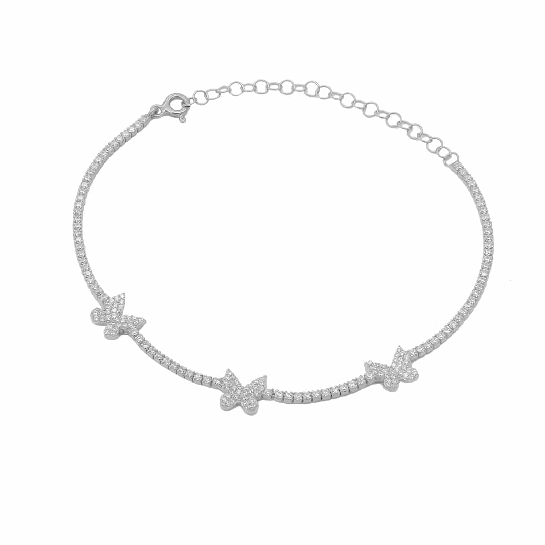 Full Chain Butterfly-Armkette aus 925er Silber – Ansicht 2