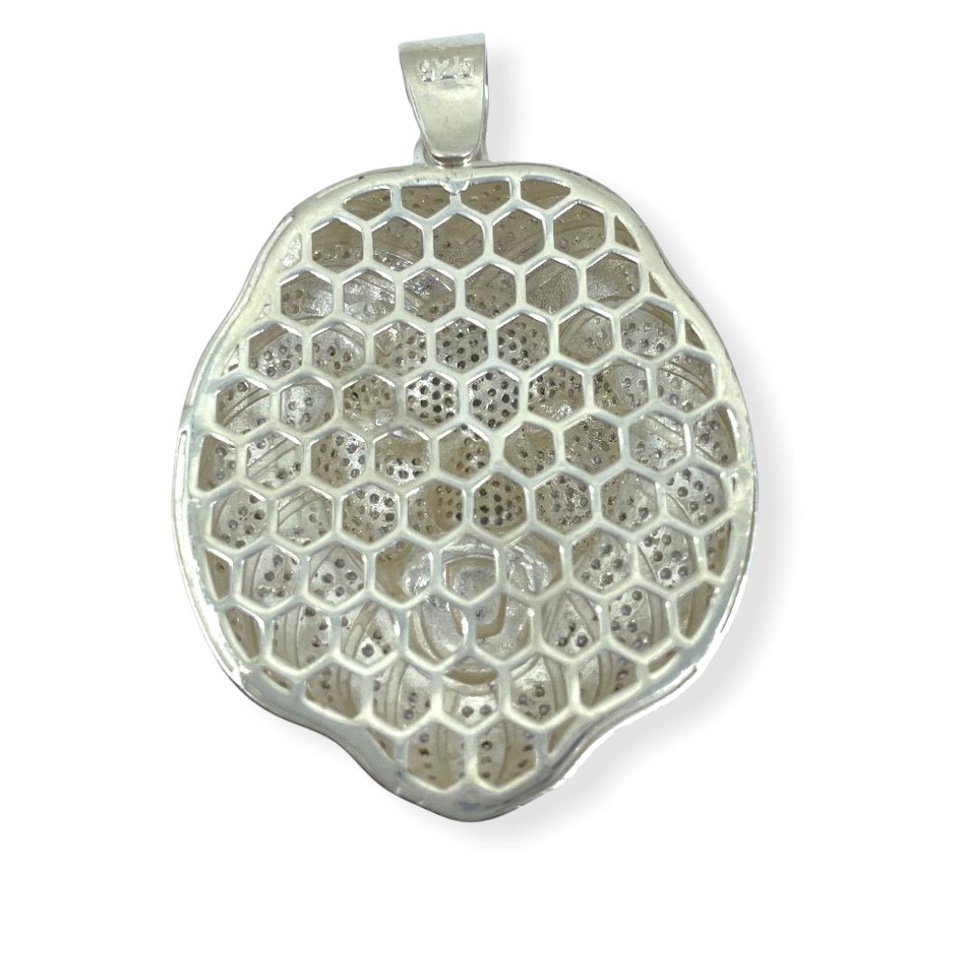 Kleiner Löwenkopf-Anhänger Iced Out aus 925er Sterlingsilber – Ansicht 3