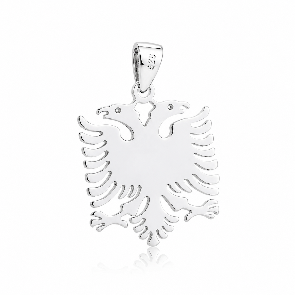 Albanische Flagge Anhänger aus 925er Sterlingsilber – Ansicht 2