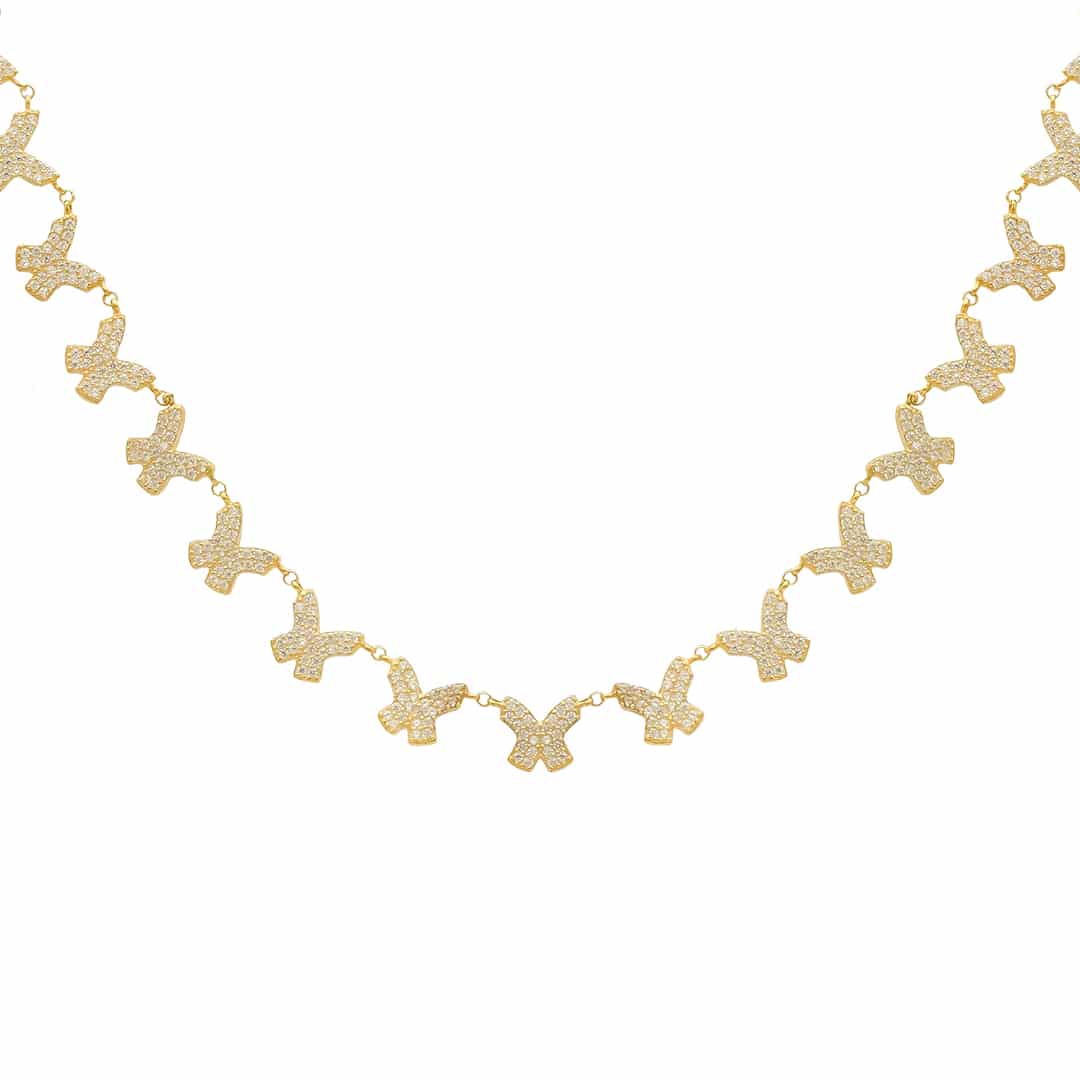 Butterfly Full Kette Modell 2 aus 925er Silber