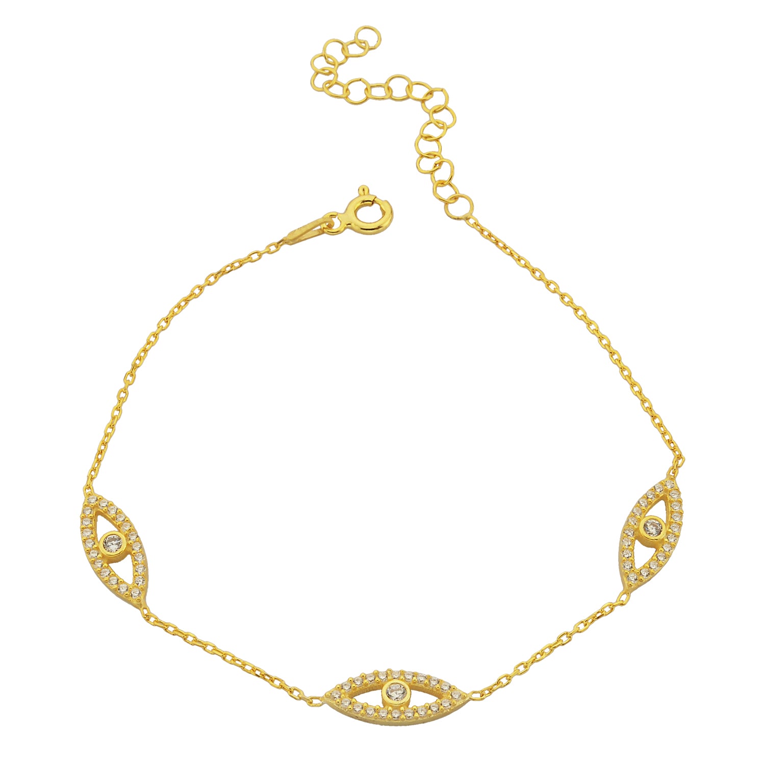 Hergestellt aus hochwertigem 925 Sterling Silber, ist die Kette langlebig, hautfreundlich und angenehm zu tragen. Die filigranen Augenmotive sind mit hochwertigen Zirkonia-Steinen verziert und sorgen für einen edlen Glanz. Erhältlich in Silber, Vergoldet oder Rosévergoldet, passt dieses Armband zu jedem Stil. Dank des verstellbaren Verschlusses bietet es optimalen Tragekomfort. Perfekt als persönlicher Talisman oder stilvolles Geschenk für besondere Menschen.