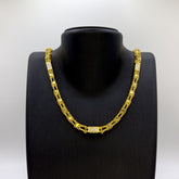 Käfigkette Iced-Out 6mm breit Silber 925 MIT 18K ECHTGOLD VERGOLDUNG