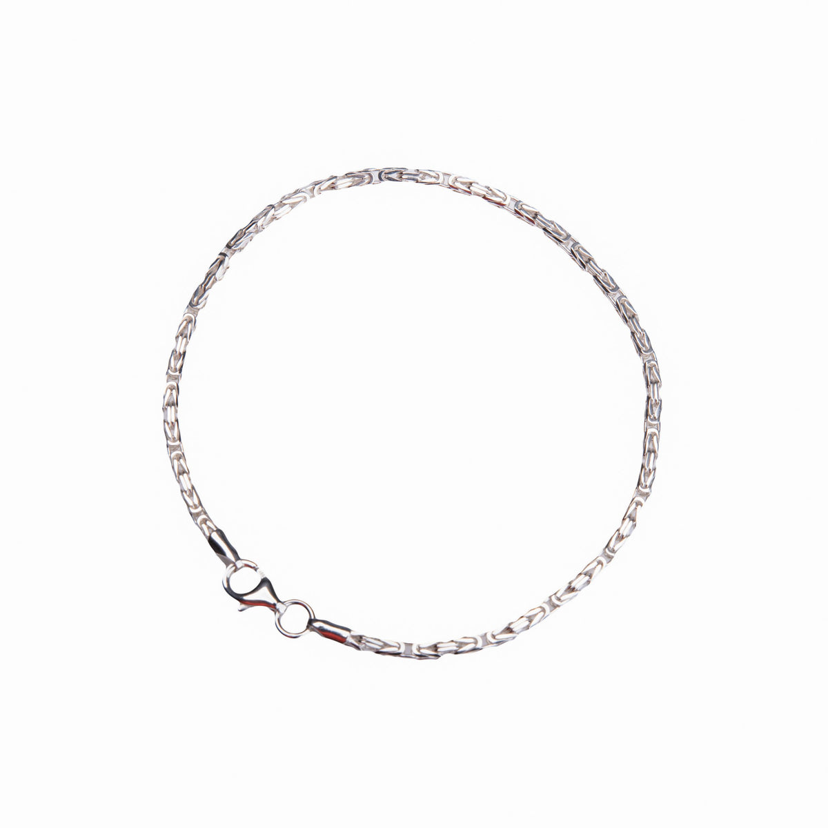 Königskette Armband 2 mm aus 925er Sterlingsilber