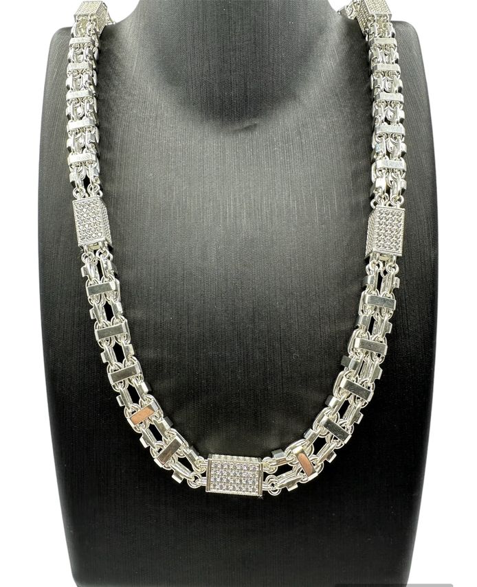 Käfigkette Iced Out 10 mm aus 925er Silber