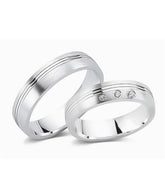 Partnerringe 925 Sterling Silber Material Massives Silber Ringbreite 6.00 mm Farbe Silber 89.90€
