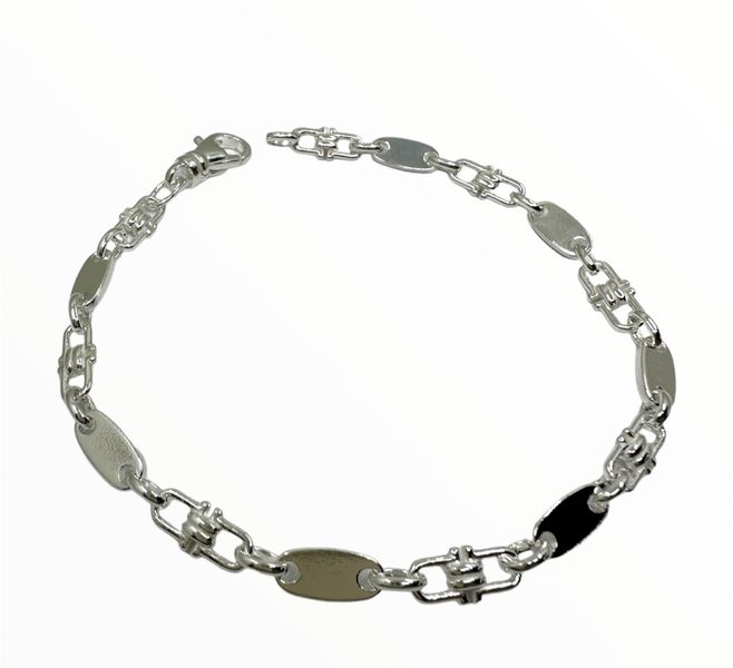 Plattenkette Armband 5mm aus 925 Sterling Silber