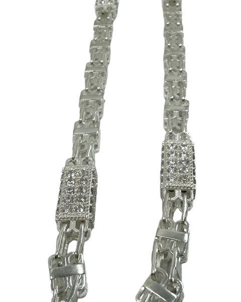 Käfigkette Iced Out 6 mm aus 925er Sterlingsilber mit Zirkonia – Ansicht 3