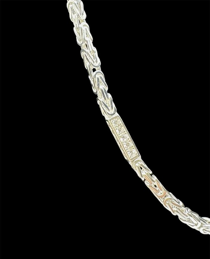 Königskette Iced Out 3,5 mm aus 925er Silber – Ansicht 5