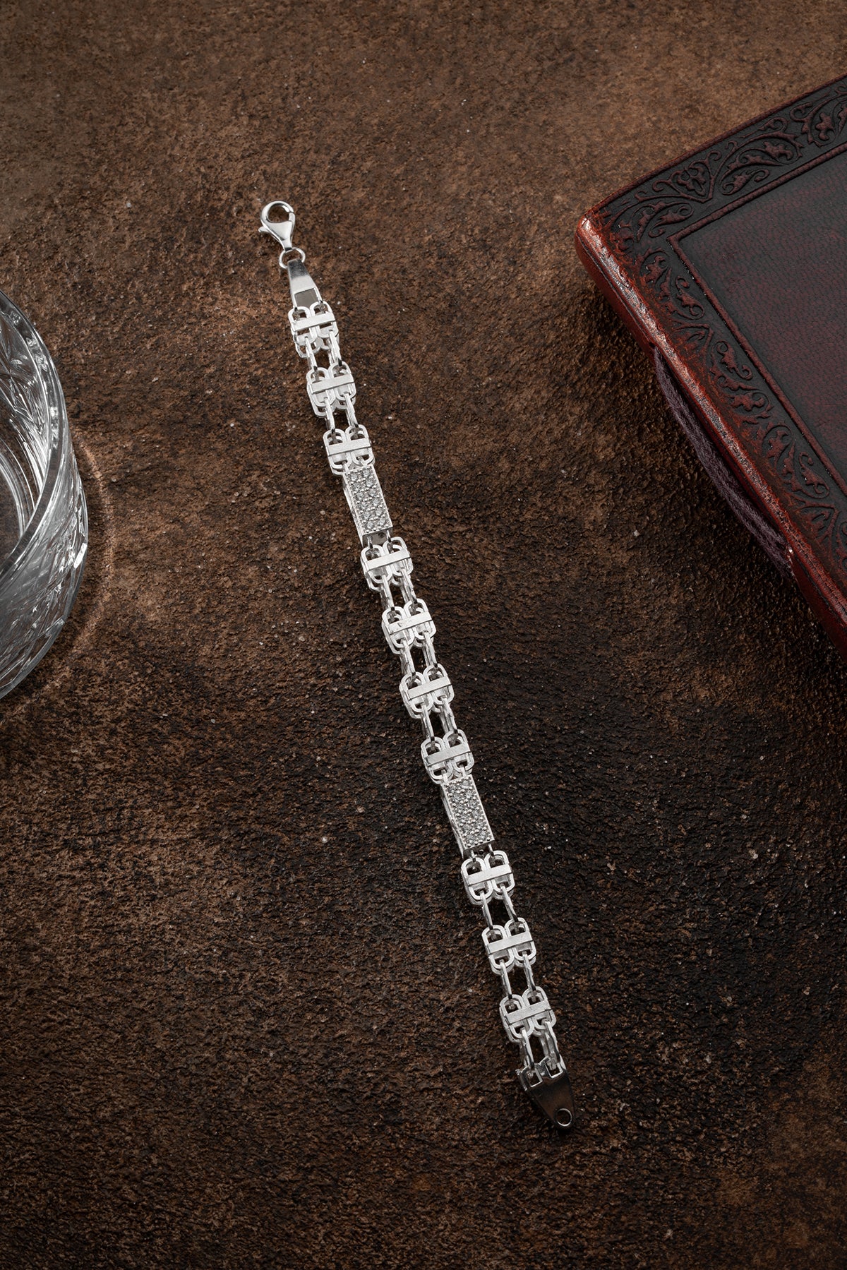 Käfigkette Armband Iced Out 8,5 mm aus 925er Sterlingsilber – Ansicht 2