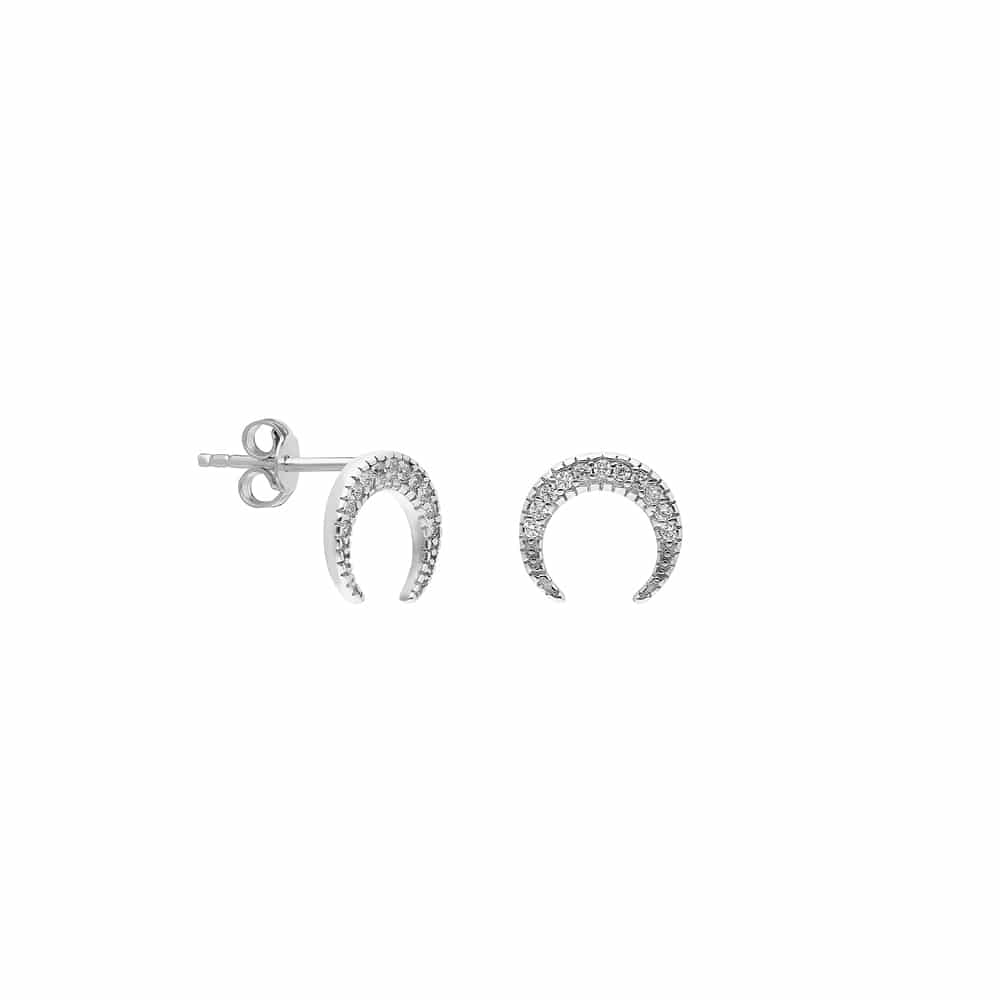 Mono-Anker-Ohrringe aus 925er Silber – Ansicht 2