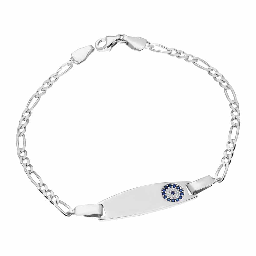 Kinderarmband mit Blue Eye aus 925er Silber – Ansicht 2