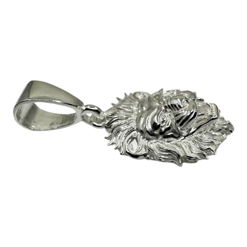 Massiver Löwen Anhänger Small Hochglanz – 925er Sterling Silber