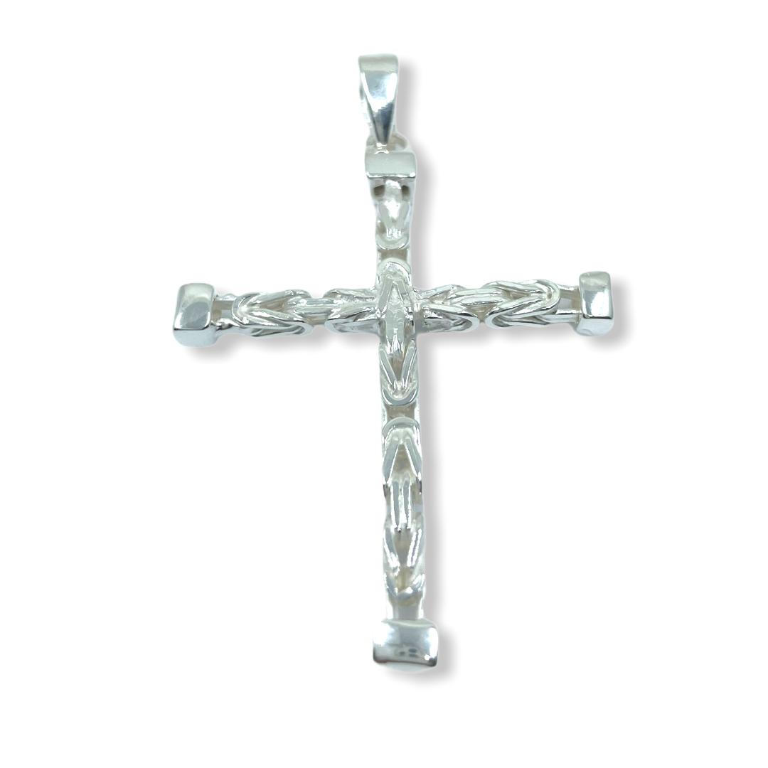 Kreuz Anhänger mit 5mm Königskette – Edler Schmuck im maskulinen Design aus 925 Silber