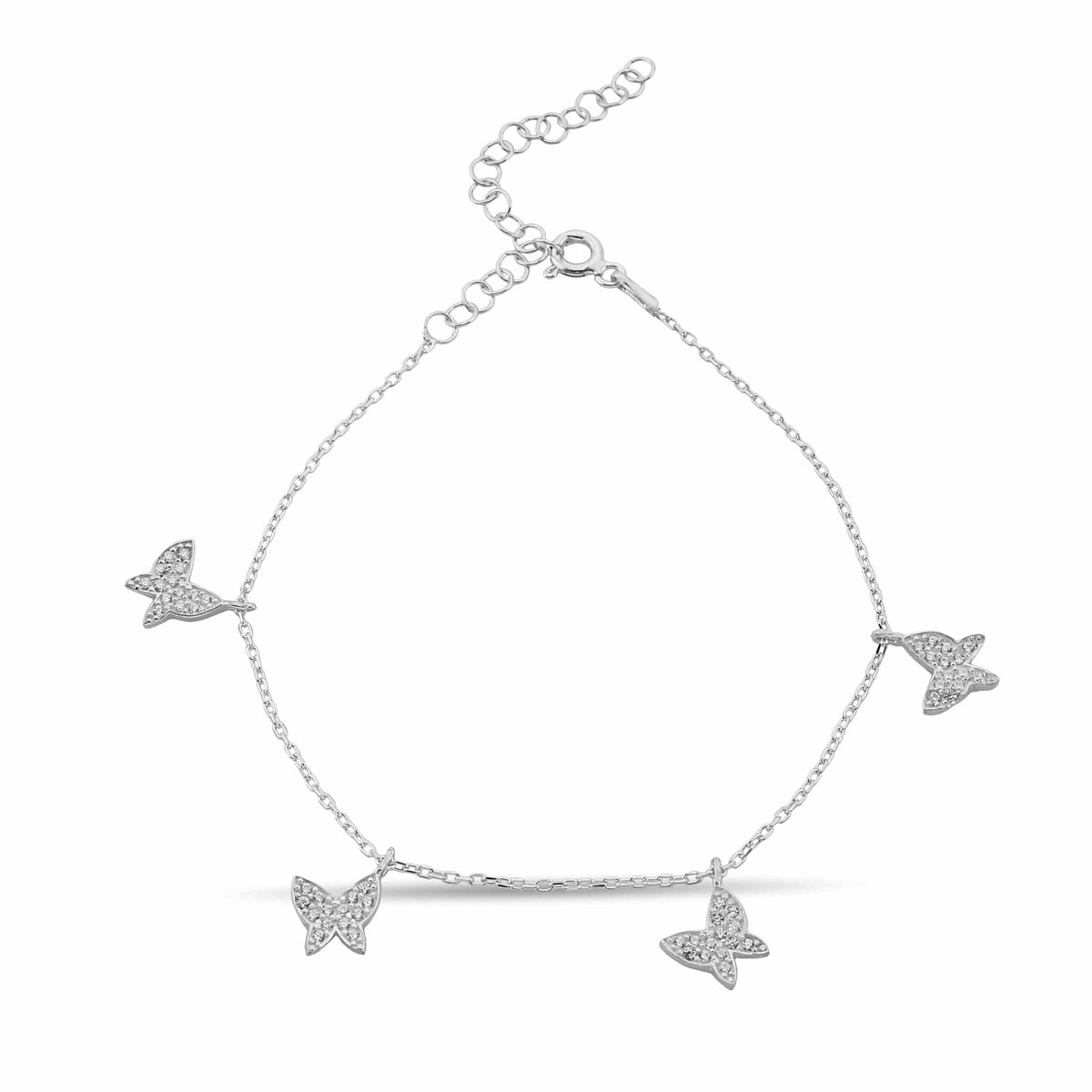 Butterfly-Armkette aus 925er Silber – Ansicht 2