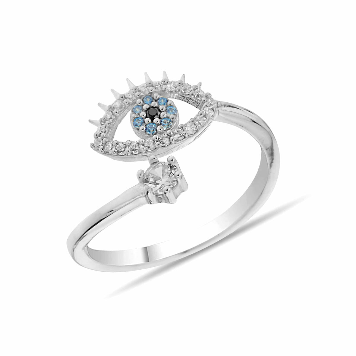 Eye-Stone-Ring aus 925er Silber – Ansicht 2