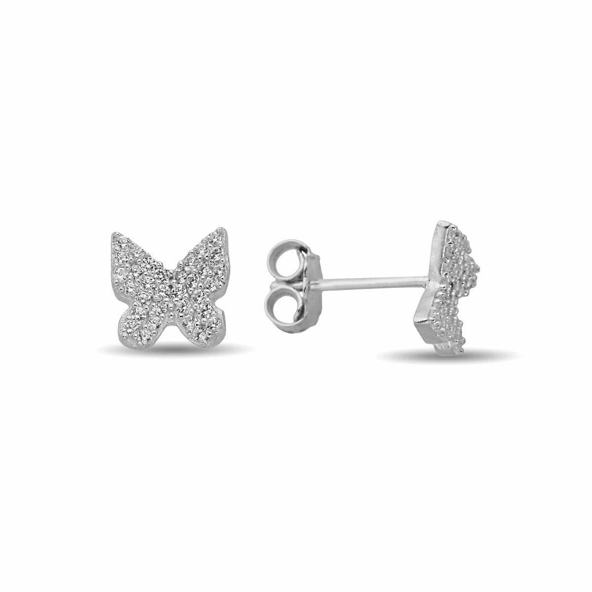 Butterfly-Ohrstecker aus 925er Silber – Ansicht 2