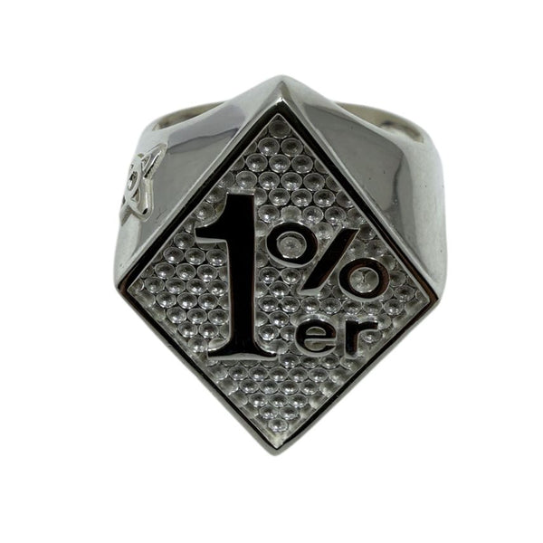 1%er-Herrenring aus massivem 925er Silber