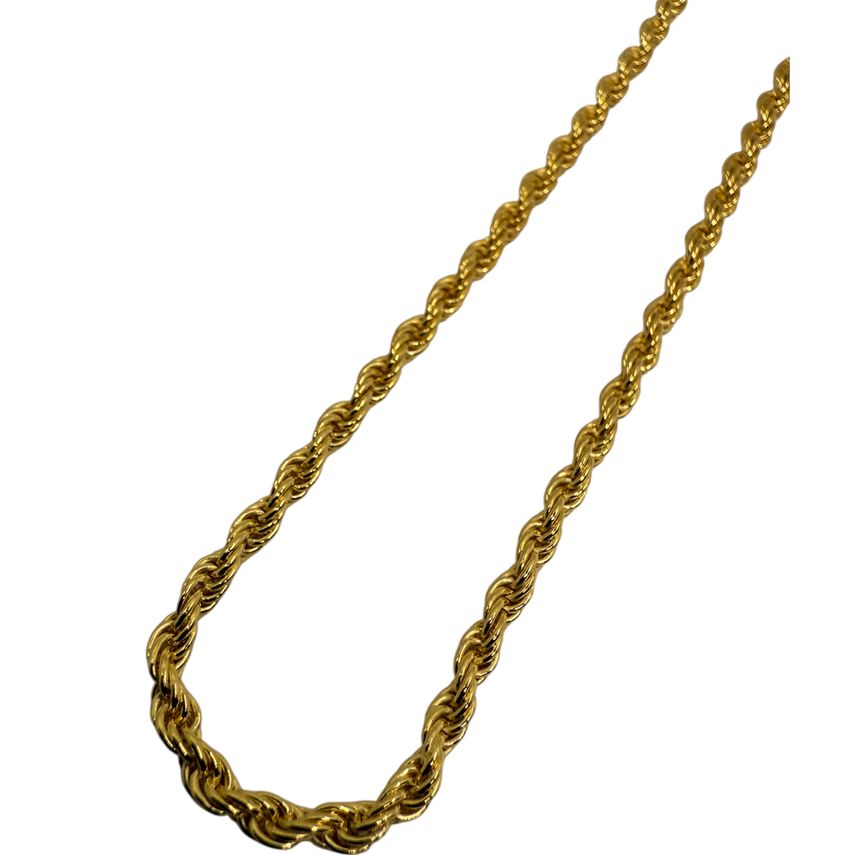 2.5mm Rope Chain Kordelkette - Silber 925 14k vergoldet