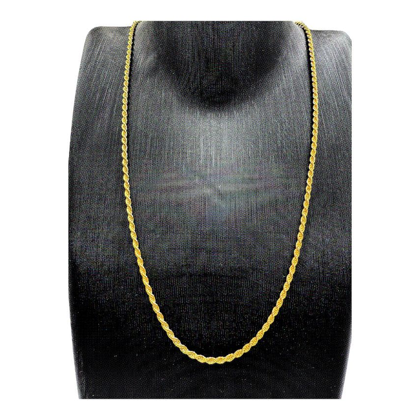 2.5mm Rope Chain Kordelkette - Silber 925 14k vergoldet
