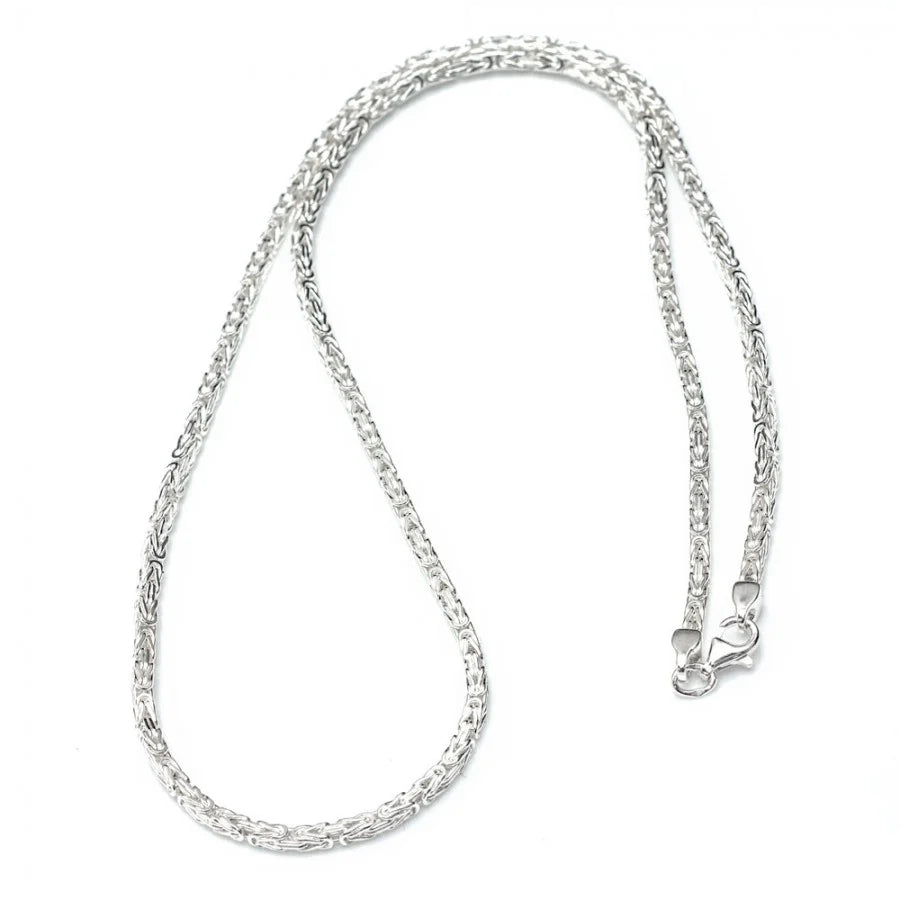Königskette 2.2 mm mit Kreuz Anhänger  925 Sterling Silber