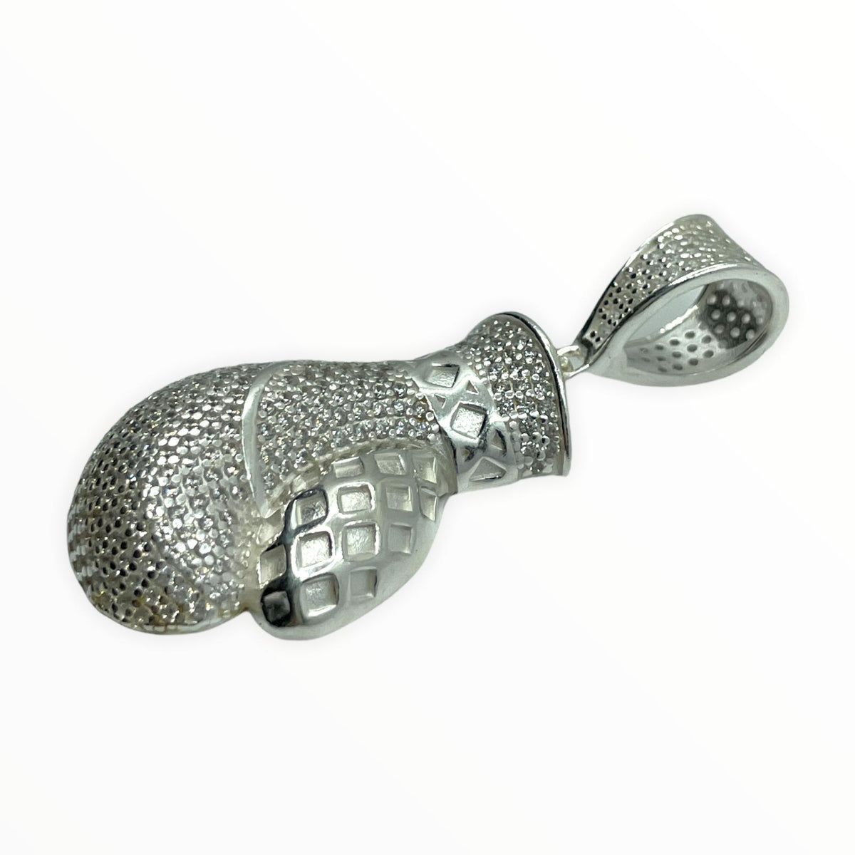 Iced-Out-Boxhandschuhe-Anhänger aus 925er Sterlingsilber – Ansicht 5