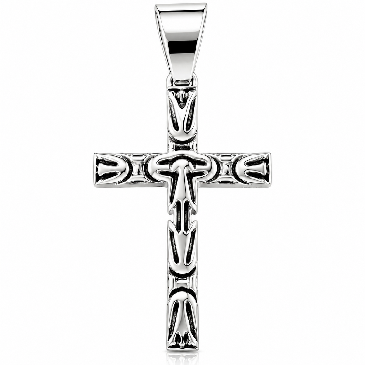 3mm Kreuz Anhänger Königskette - 925er Silber