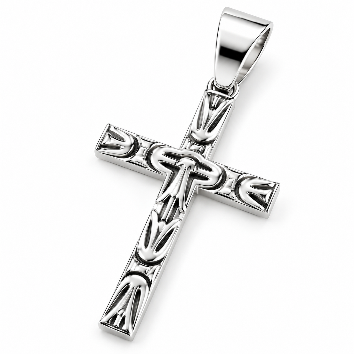 3mm Kreuz Anhänger Königskette - 925er Silber
