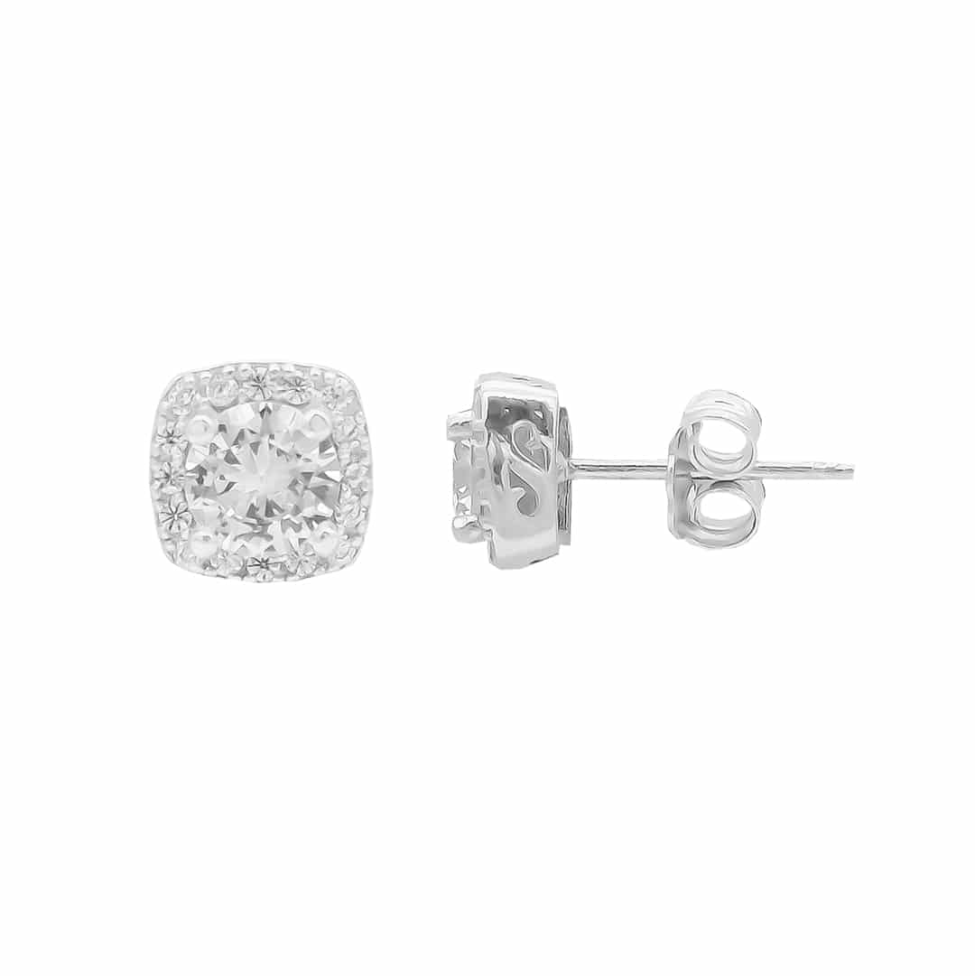 Diamond Stone Ohrstecker aus 925er Silber – Ansicht 2