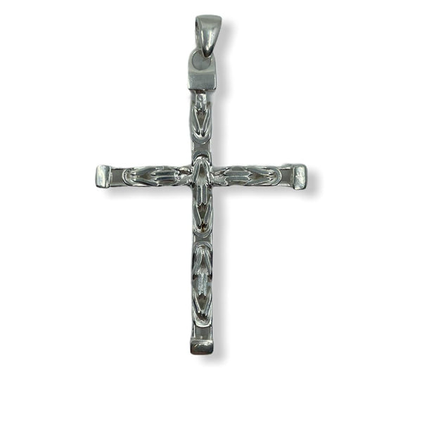 Kreuz-Anhänger mit 4 mm Königskette aus 925er Silber