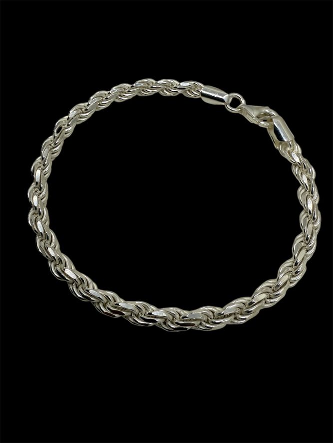 Kordelkette Armband 5mm - 925 Silber