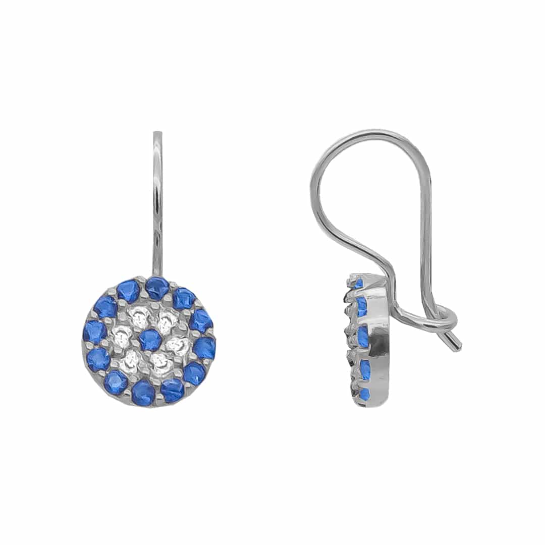 Baby-Nazar-Ohrringe mit Zirkonia aus 925er Silber – Ansicht 2