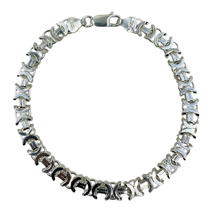 Königskette Flach Armband 5.5mm aus 925 Sterling Silber