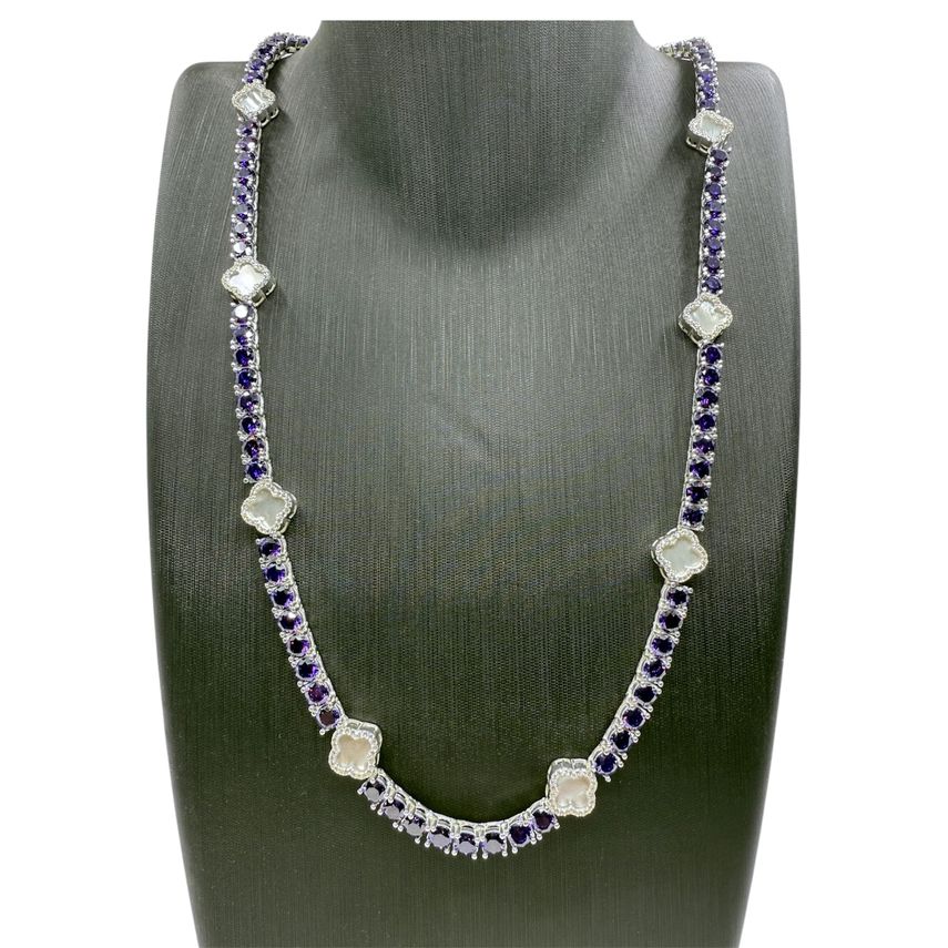 TENNIS Blatt KETTE Silber 925