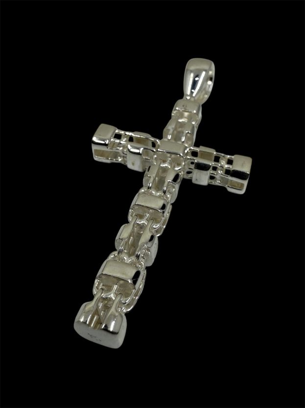 925 Silber Kreuz Kettenanhänger 6mm – Käfigkette