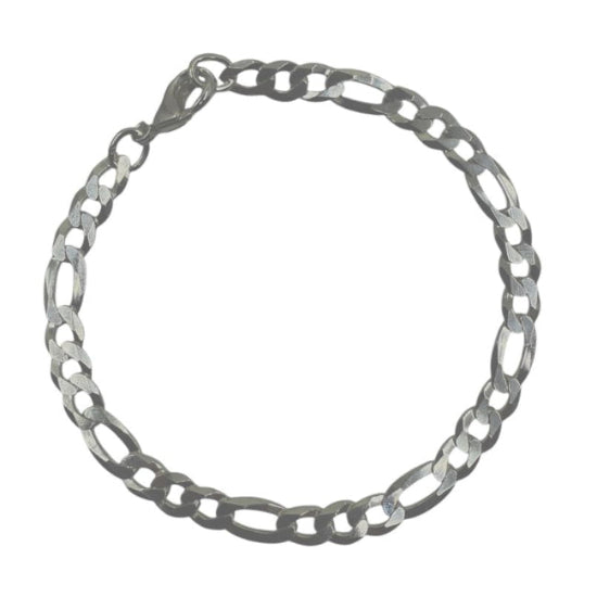 Figaro-Armband 6,5 mm aus 925er Silber