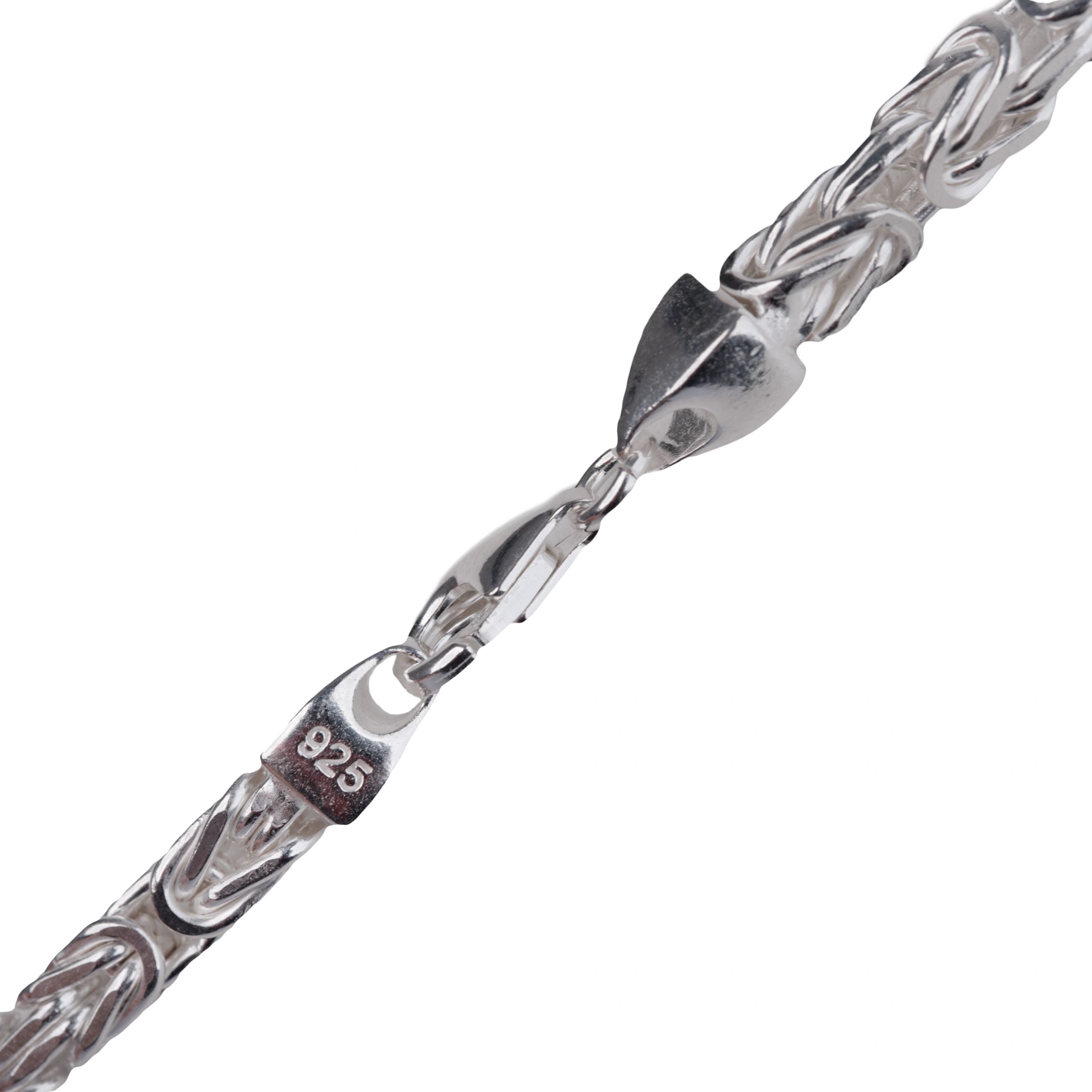  Silber Königskette, 4 mm breit, vereint Eleganz 