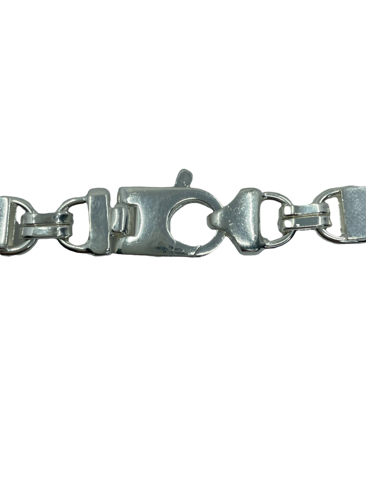 Plattenkette Iced Out 2.0 (Steigbügelkette) 8,5 mm aus 925er Silber – Ansicht 2