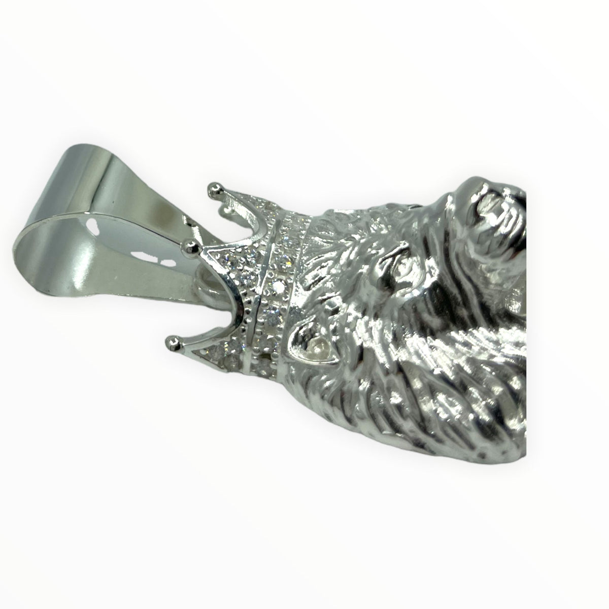 Iced-Out-Löwen-Anhänger aus 925er Sterlingsilber – Ansicht 2