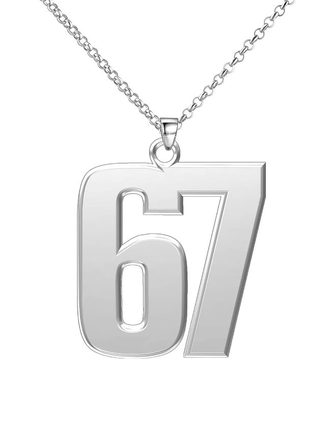 Zahlen-Anhänger aus 925er Sterlingsilber