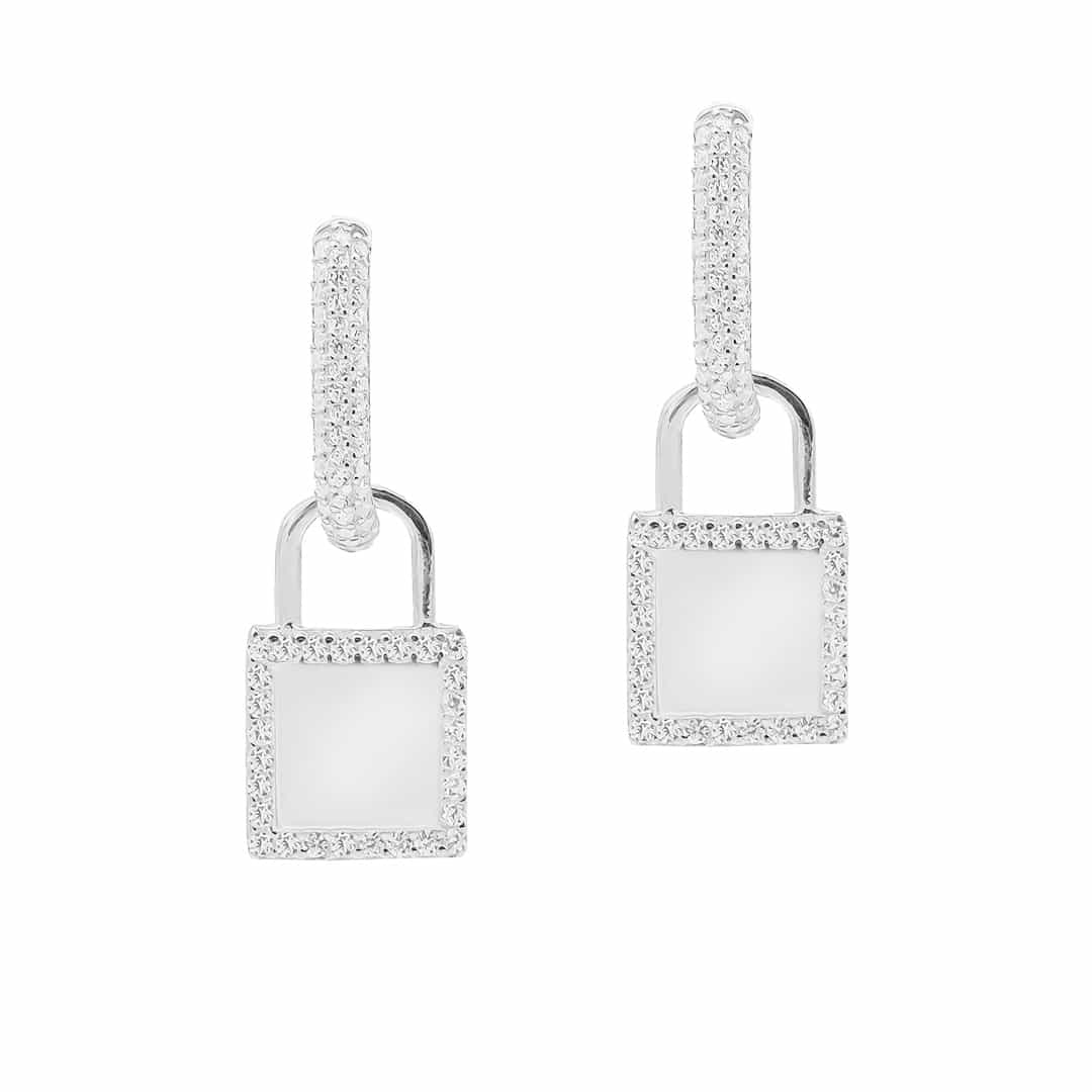 Lock Stones Ohrringe aus 925er Silber – Ansicht 2
