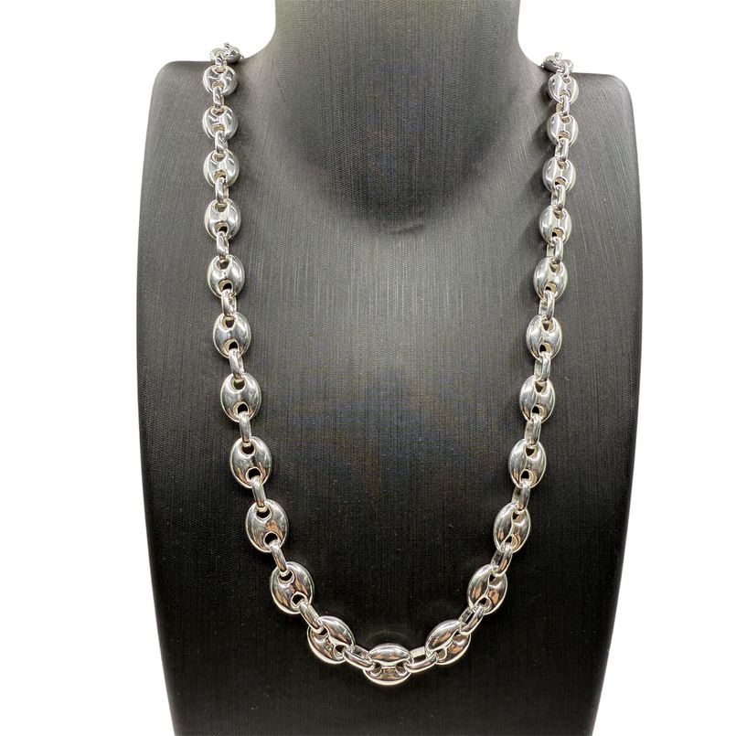 Bohnenkette 11mm 925 Silber Sterling