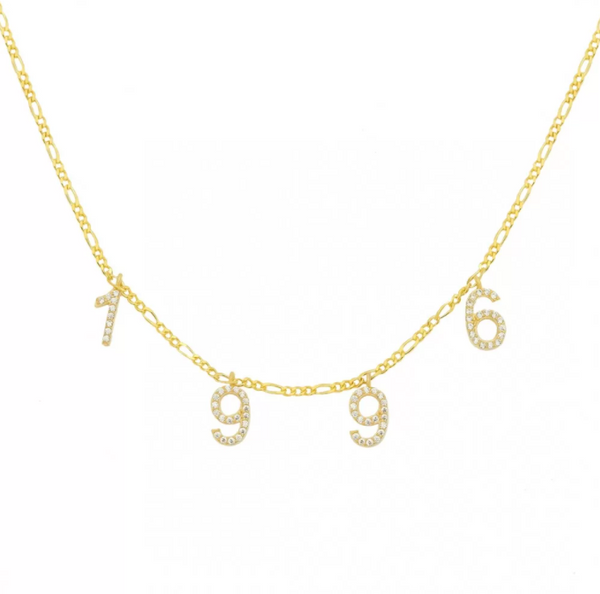 Choker-Datumkette mit Zirkonia aus 925er Silber