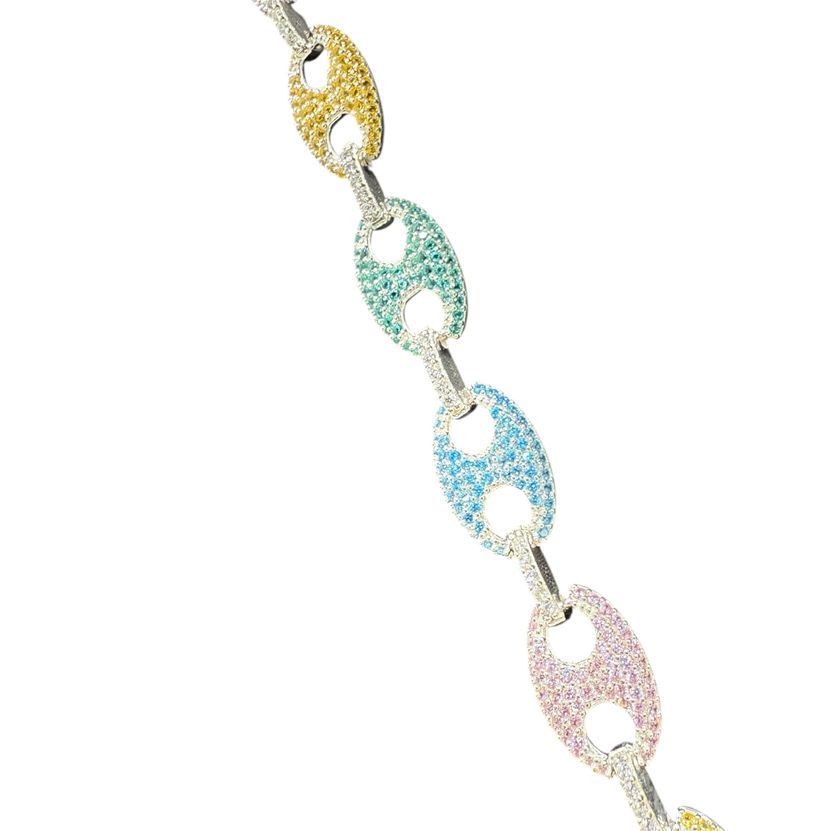 Cuban Link Kette Iced Out breit 12mm Silber 925