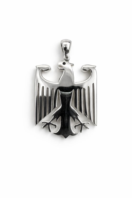 Deutscher Adler Anhänger 20 mm aus 925er Sterlingsilber