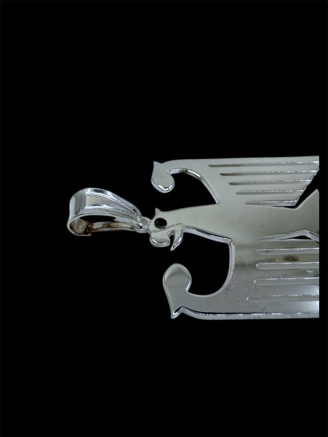 Deutscher Adler Anhänger aus 925 Sterling Silber Breit 24mm