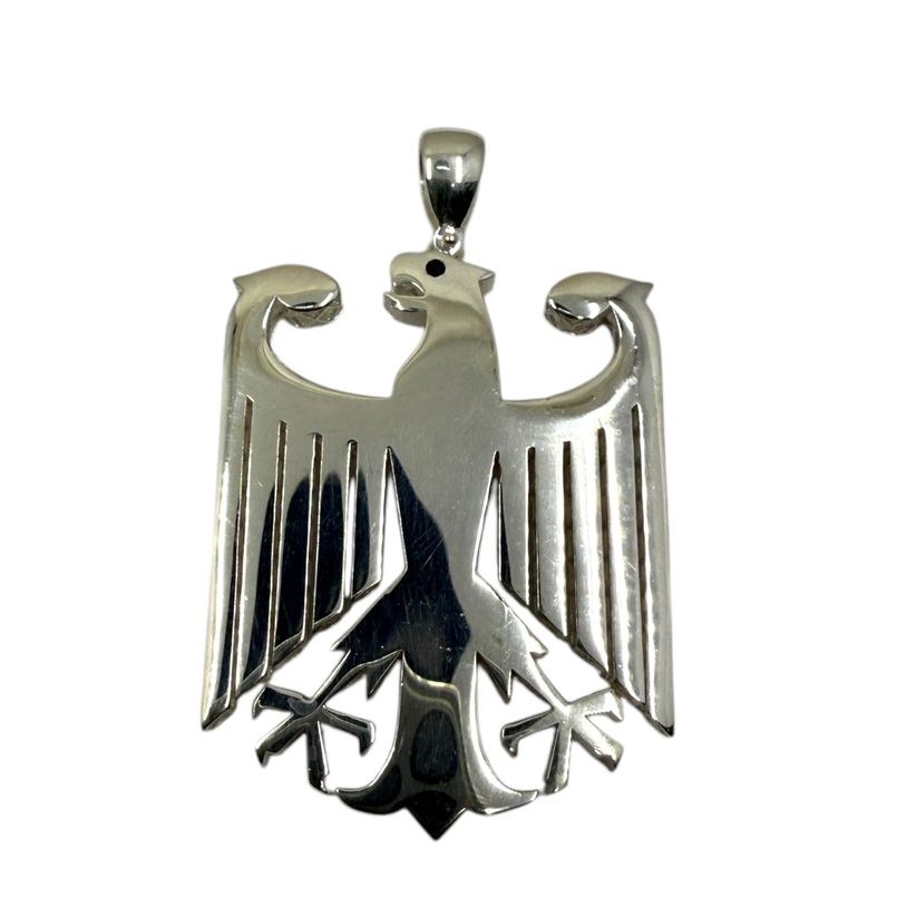 SET Königskette 2.2 mm breit + Deutschland Adler Anhänger aus Silber925